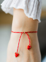 Bratara martisor cu trei bilute de aur 14k M16 - imagine 3