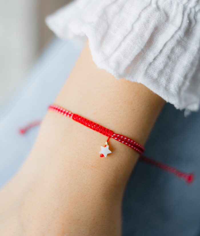 Bratara martisor cu o biluta aur 14k M1 - imagine 1