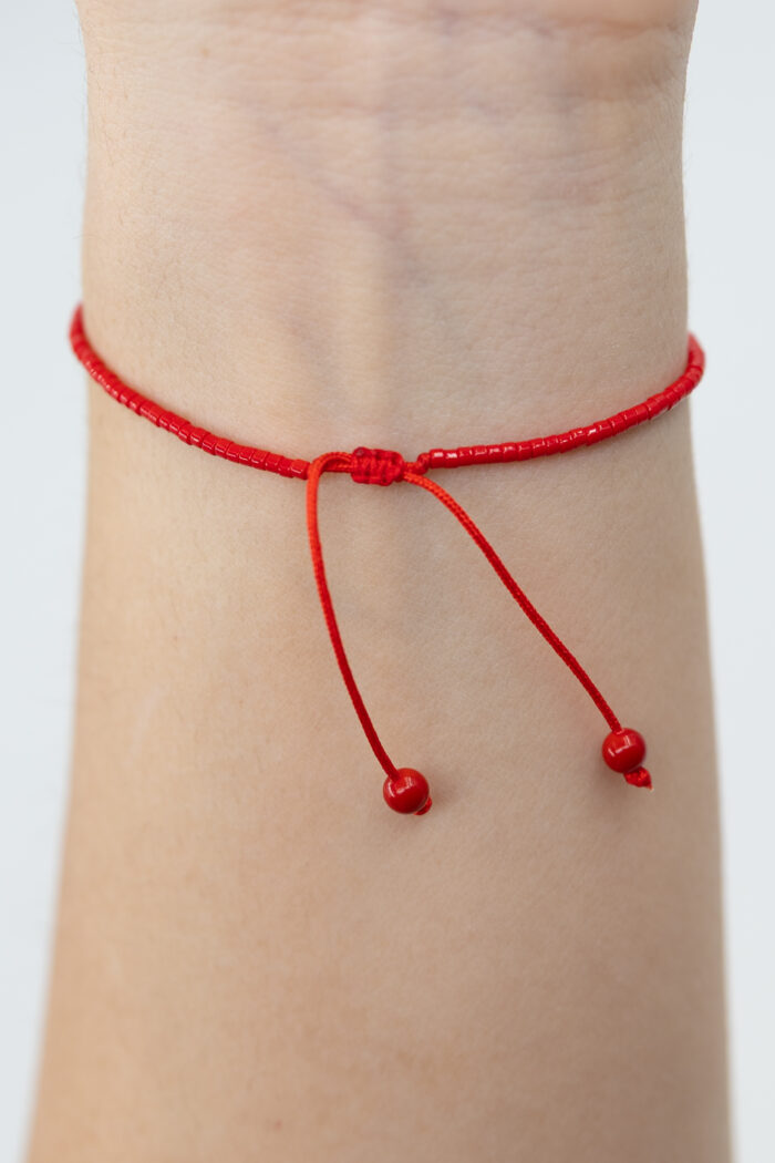 Bratara martisor cu o biluta aur 14k cu miyuki lucios si perla de scoica M27 - imagine 2