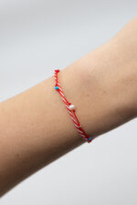 Bratara martisor cu o biluta aur 14k, perla de cultura si margele M30 - imagine 2
